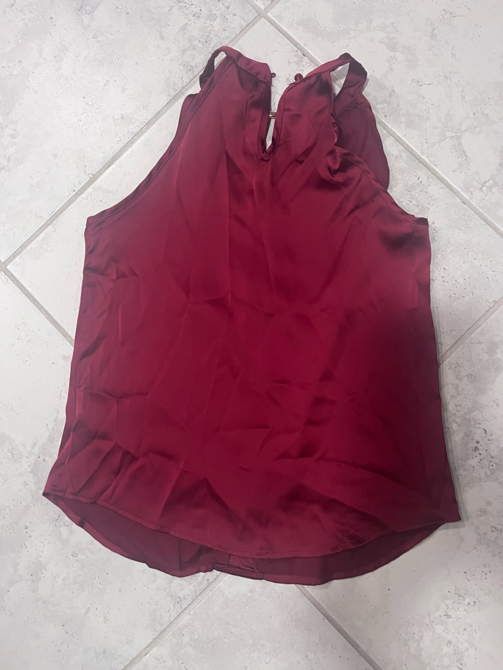 SHEIN Burgundy Satin V-Neck Camisole